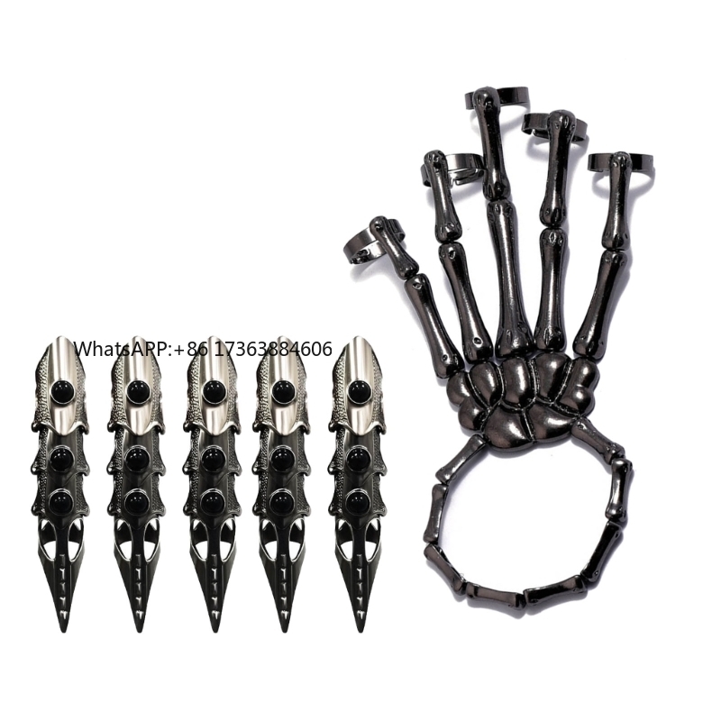 Unique Tech Accessories Gifts - Black Metal Finger Claw Unique Skeleton