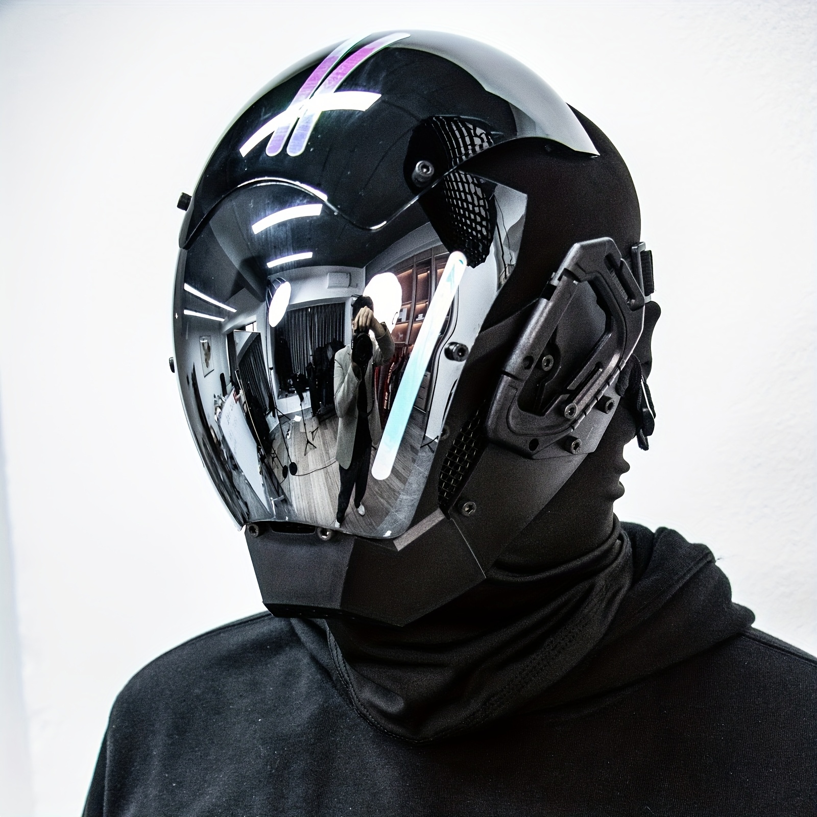 Cyberpunk helmet mask, futuris - Tech Gear Accessories 评论和价格