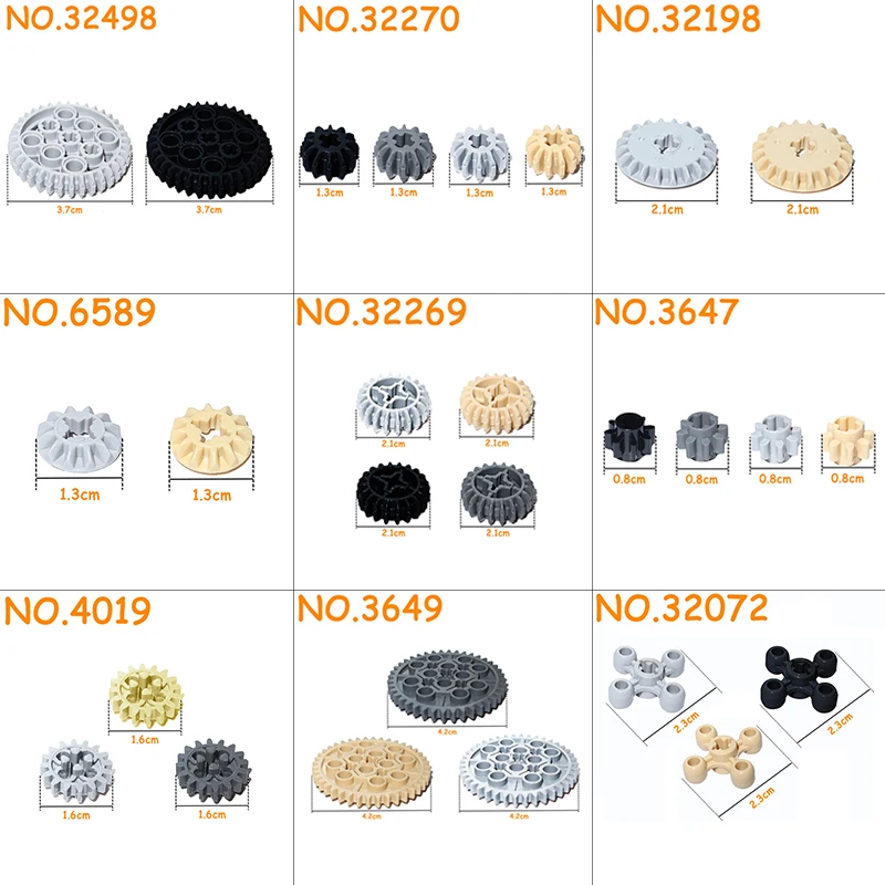 MOC Technical Parts Gear Bulk  - Tech Gear Accessories 评论和价格